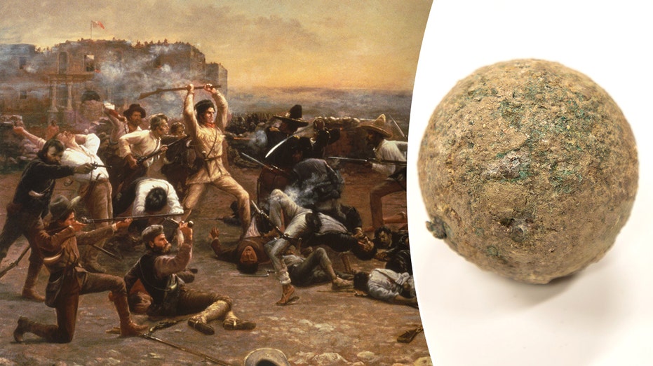 Cannonball 'very likely' fired in 1836 Battle of the Alamo found buried near church Church Find